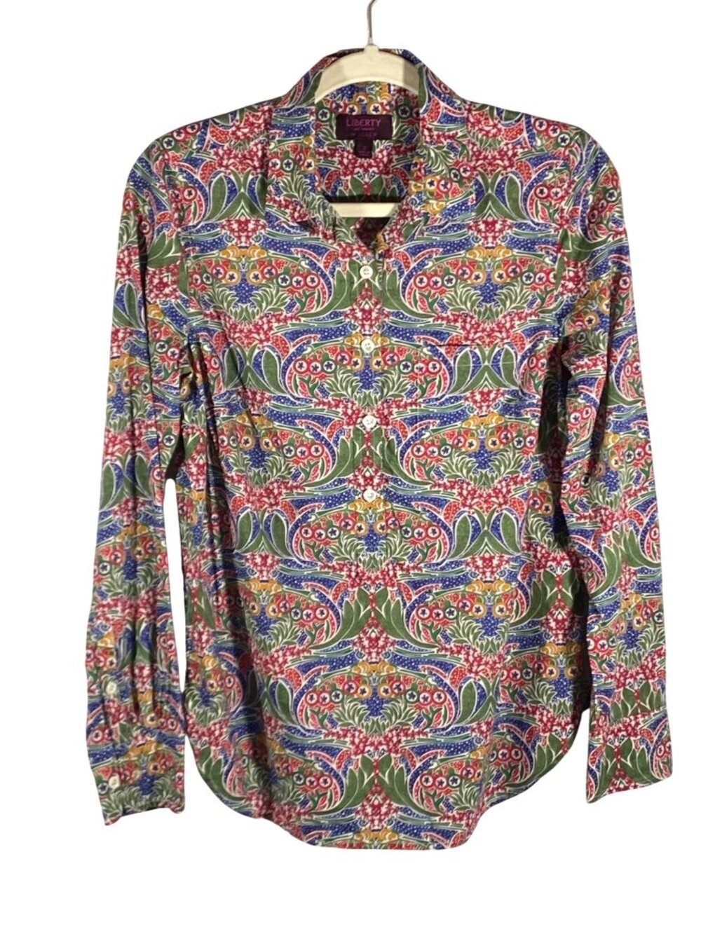 Liberty Art Fabrics X J.Crew Floral popover blouse top Multicolor Size 2 preppy